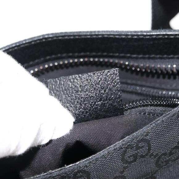 GUCCI GG Canvas Shoulder Bag Black Silver - Picture 13 of 13